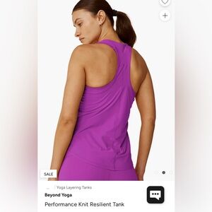Beyond Yoga Performance Knit Resilient Tank size sm neon violet